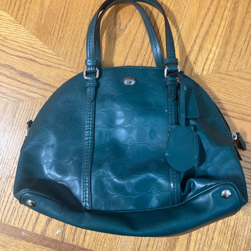 Teal small coach bag. Second hand, great condition.